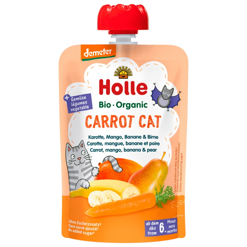Holle Carrot Cat Bio Karotte, Mango, Banane & Birne 100g